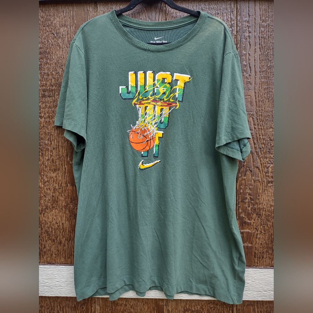 Nike Just Do It Green Graphic T Shirt Mens XXL